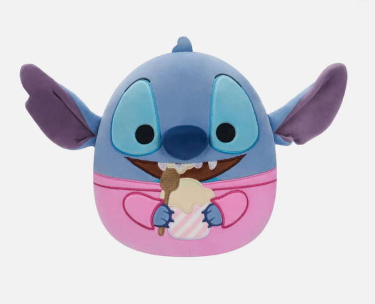 Squishmallows Original Disney 8-Inch Stitch Easting Ice cream Plush