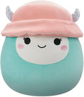 Squishmallows Original 12-Inch Yollie the Mint Yeti with Bucket Hat