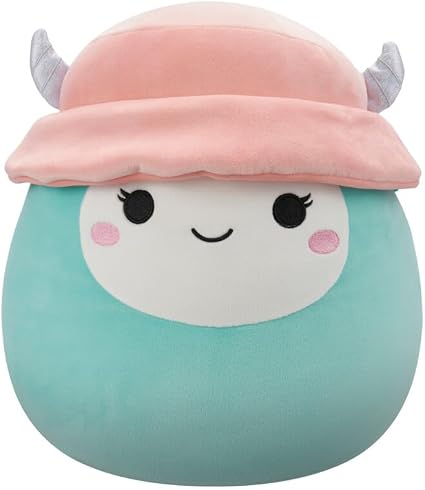 Squishmallows Original 12-Inch Yollie the Mint Yeti with Bucket Hat