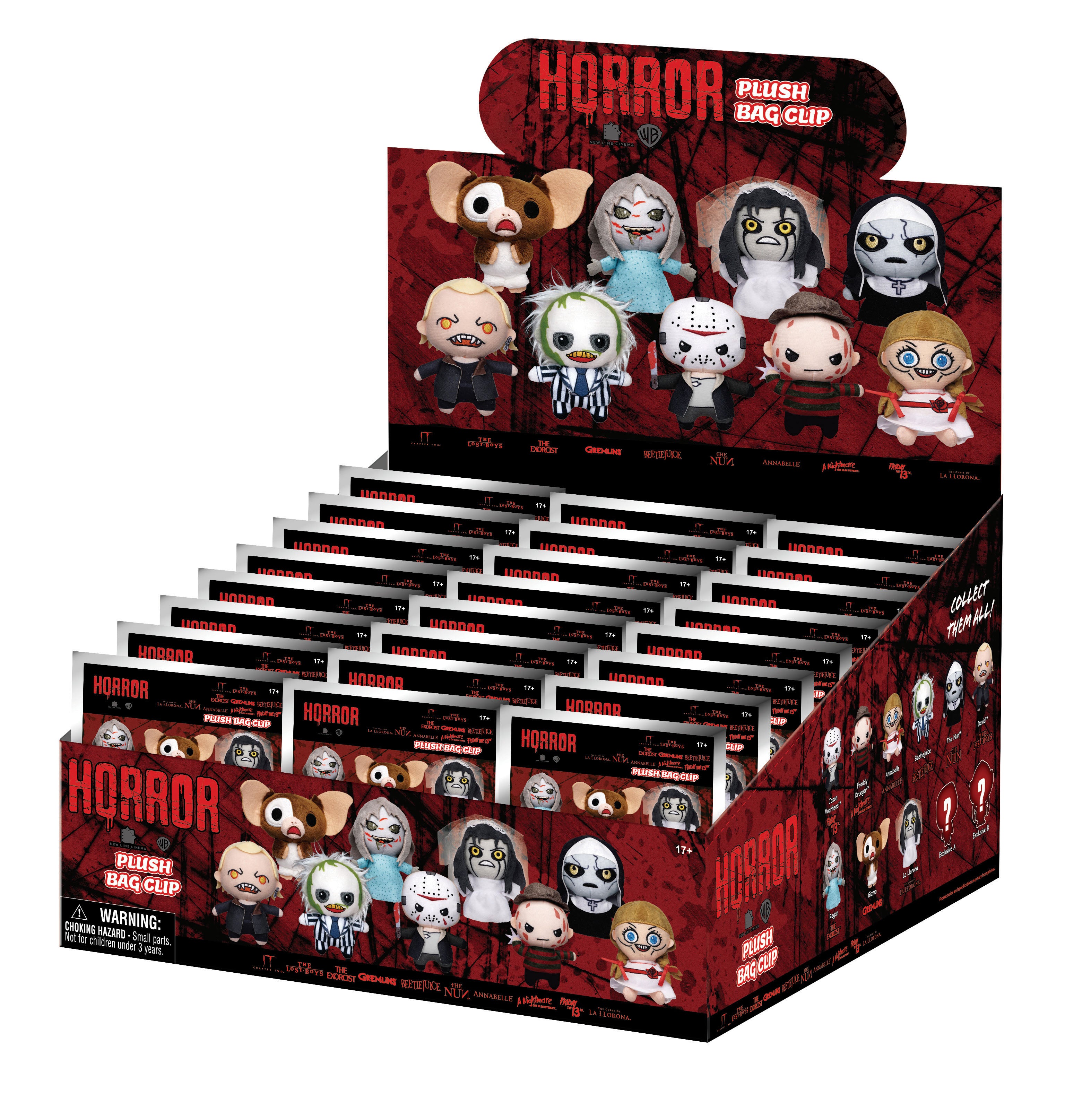 Horror Plush Bag Clips