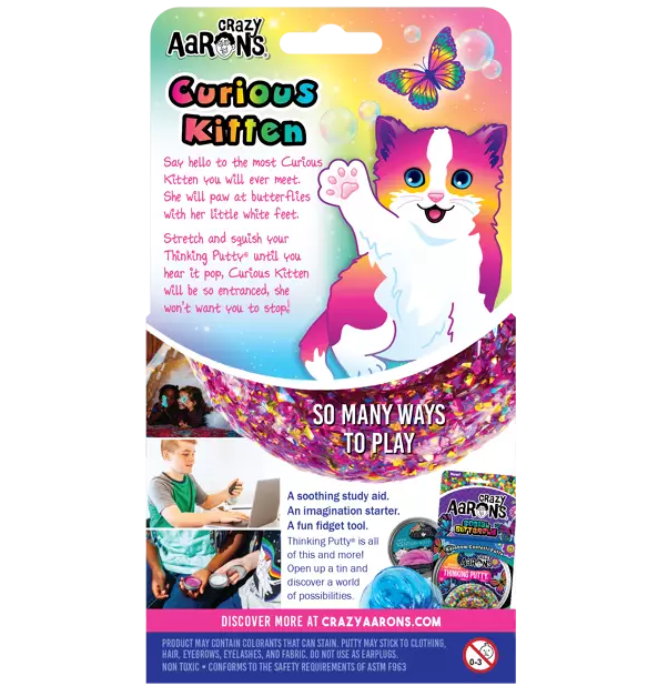 Crazy Aarons Trendsetters Putty Pets Curious Kitten