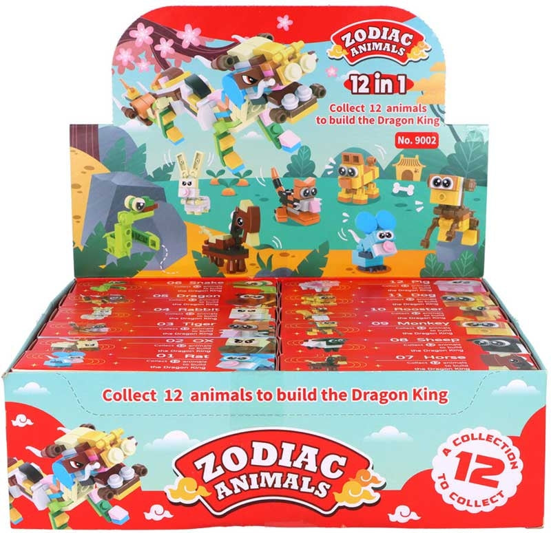 BLOCKS ANIMALS ZODIAC KIT ASSORTED