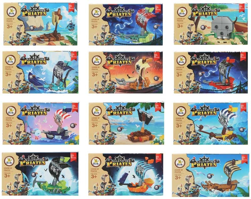 BLOCKS PIRATE KIT ASSORTED
