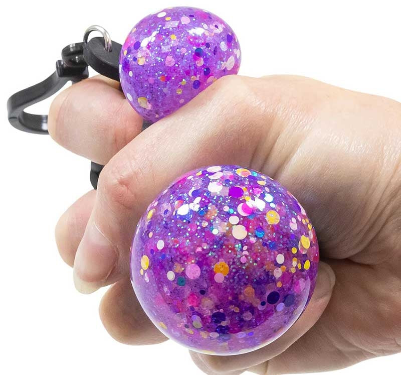 SCRUNCHEMS FUSION SQUISH BALL KEYCHAIN ASSORTED